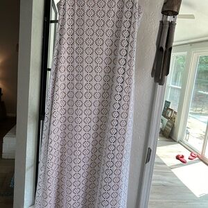 Dressbarn White Lace Maxi Dress